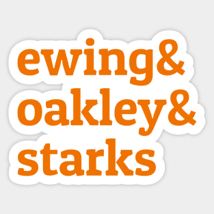 Ewing And Oakley And Starks Sticker